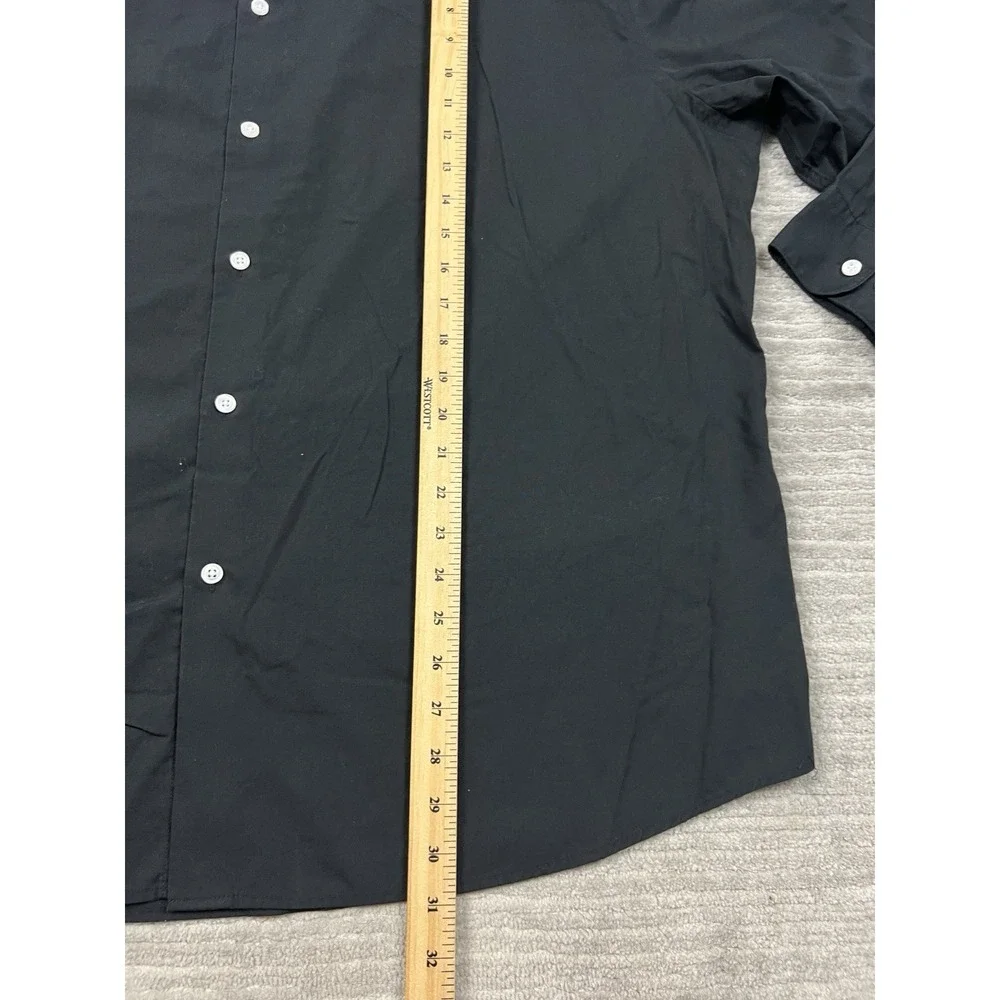 David Taylor‎ Shirt Mens 3XL Black Button Up Long Sleeve Cotton Blend Casual - Picture 5 of 12